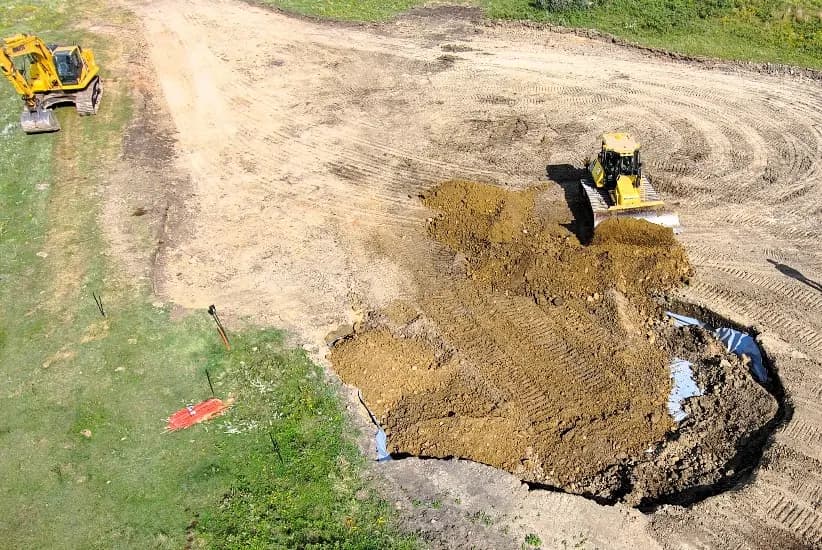 A dozer works the cut at MRPSU 36-23 South.