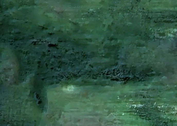 Aerial view of a reclaimed well site under NDIC Bid Package #5, seeded back to farmland.